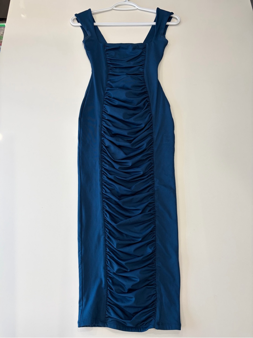 Oh Polly "Seduction" Size 2 square neck ruched midaxi dress